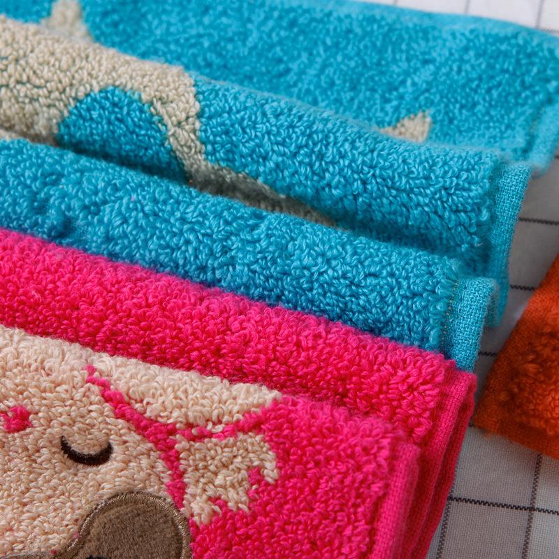 Jinhao A-Klasse Jacquard-Handtuch aus reiner Baumwolle für Kinder – weich, saugfähig, verdrehungsfrei, kleine quadratische Größe.