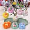 1 piece of smooth touch butterfly bow rabbit ear decoration daily necessities plush keychain accessory