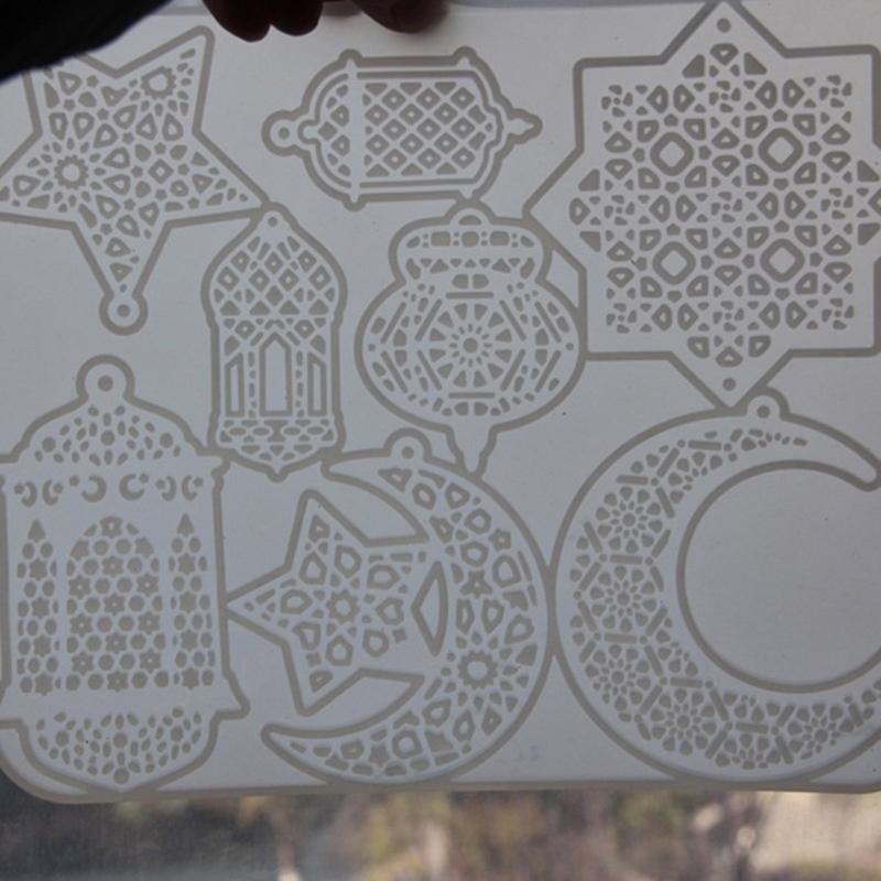 Silicone Crafting Mold Moon and Star Pendant Making Molds Silicone Crafting Supply Eid Theme for Jewelry and Home Decors