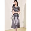 Elegant Two-Piece Satin Dress Set