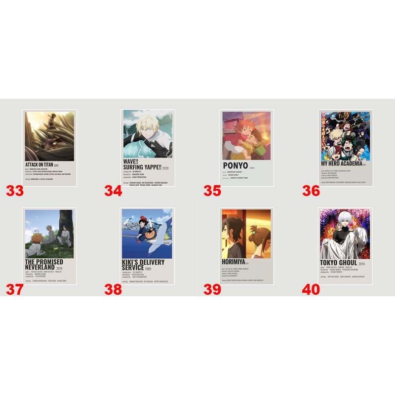 Demon Slayer White Paper Poster Classic Japan Anime Series Art Cartoon Painting Sticker for Home Bar Art Wall Decorative Mural