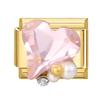 Wholesale Heart Butterfly Bow Flower Chain Pendant Golden Italian Charm Fit 9MM Stainless Steel Bracelet Women DIY Jewelry Gift