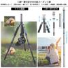 ARTCISE Carbon Fiber Lightweight Travel Carbon 1846mm 2024 Pipe Nut Locking Leg Adjustable Professional Camera Tripod with Tripod Compatible with