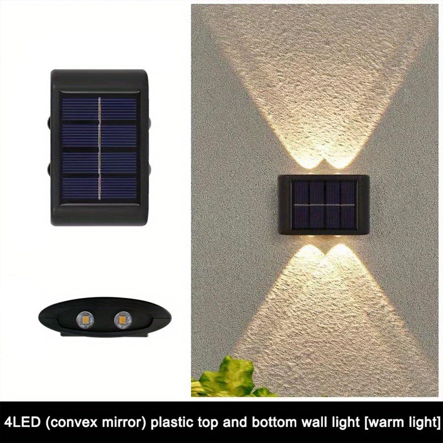 4pcs Solar 4/6 LED Outdoor Waterproof Garden Balcony Decorative Lamps For Street Wall Lights Outdoor Garden Solar Night Lights