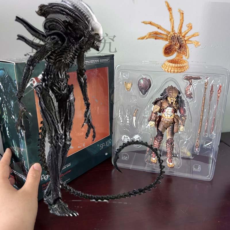 Attractive Glasses Figma Alien Sp-108 Sp-109 Predator 2 Takayuki Takeya Ver. Action Figure Pvc Collectible Model Toys Joint Movable Doll Collection