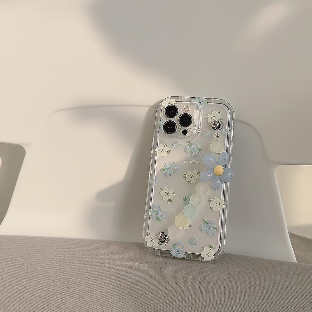 Summer Flowers 15 Suitable for Iphone13 IPhone Case 16 Flower Bracelet 12 Transparent 14promax Soft Shell