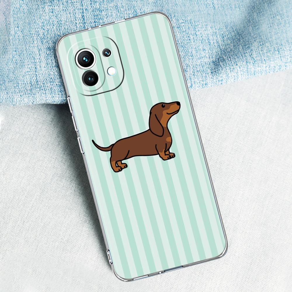 Phone Case For Xiaomi Mi 15 14 13 12 11 Lite 15T 13T 12T Pro Poco X7 X6 X5 Pro 5G X3 NFC F7 F6 F5 Cover Cute Dachshund Bulldog