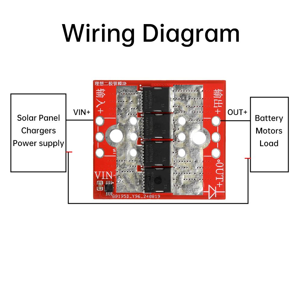 100A Ideal Diode Module Ultra Low Dropout High Current No Ground No Forward Voltage Limit Anti Backflooding Charging Module