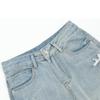 Zerrissene Jeans mit Schleife für Damen, hohe Taille, gerade Hose, lockere Jeanshose mit weitem Bein, Vintage, Y2k-Kleidung, trendige Übergröße