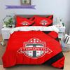 Toronto FC Pattern Bedding Quilt Set  Home Decoration  Gift (1 * duvet cover + 2 * pillowcase  without core)