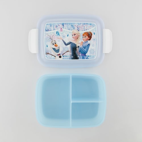 Skater Kids Lunch Box kopulovitý tvar s integrovanými přepážkami 840 ml Frozen Disney Made in Japan P84