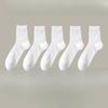 5 Pairs of Men's Spring and Summer Pure Cotton Deodorizing Sweat Absorbing Boneless Antibacterial Breathable Cotton Socks