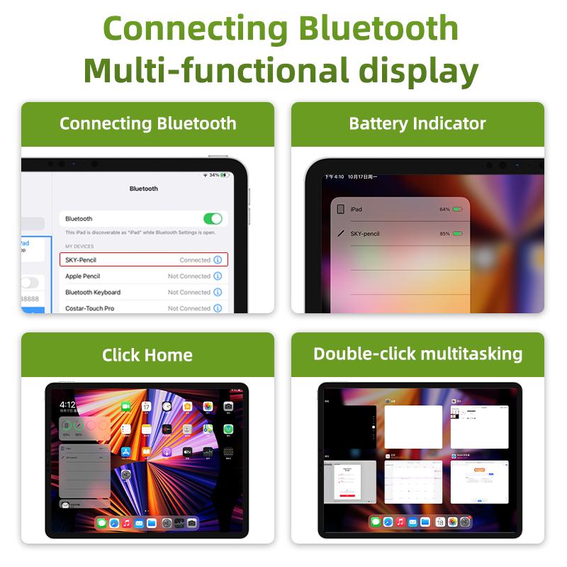Plastic Active Abs Tablet Stylus Pencil 2nd Generation Stylus Pens  Wireless Charging for  Ipad Pro Air Mini Tablet 2024