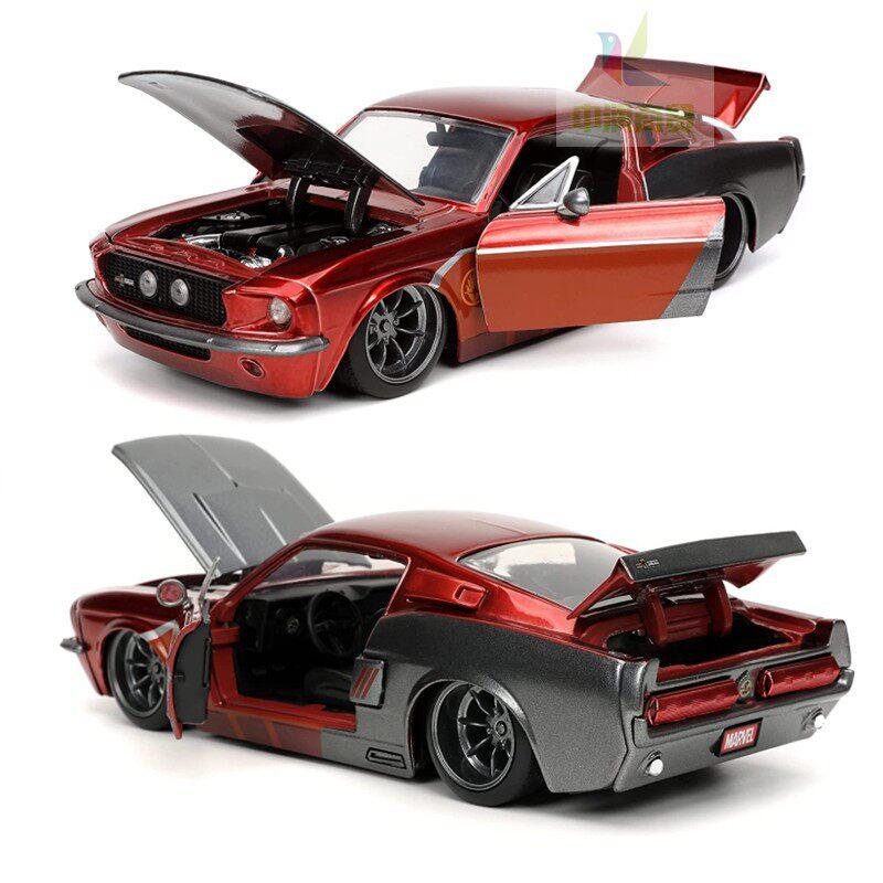 1:24 STAR-LORD 1967 Shelby GT-500 High Simulation Diecast Car Metal Alloy Model Car Toys for Gift Collection