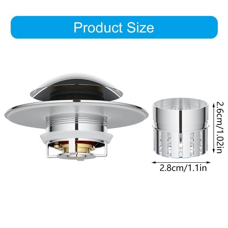 Without Clog Bathtubs Drain Stoppers Featuring Efficient Filters Basket Drain Collector Fit 1.06 1.65Inch Drain Openings