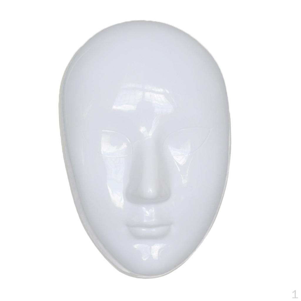 zum Dekorieren, Vollkunststoff Party Gestalte deine eigene Maske as described_Style 4 white