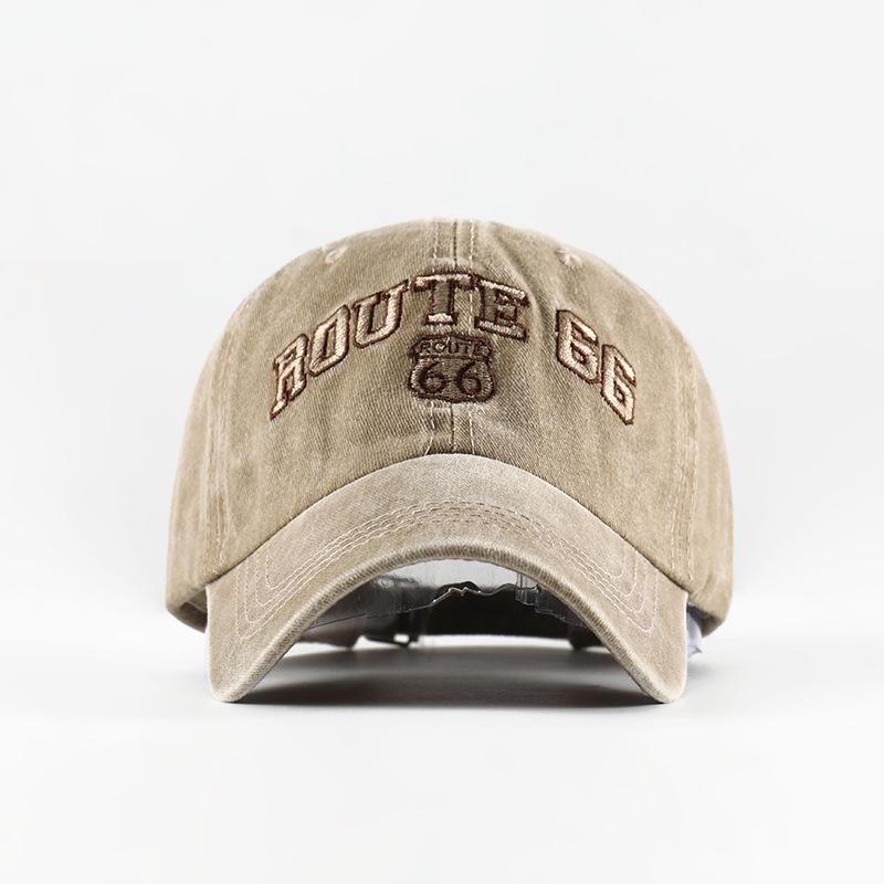 Popular Old Baseball Cap Washed Denim Cloth Hat Edged Sun Hat Men's and Women's New Embroidered Baseball Cap