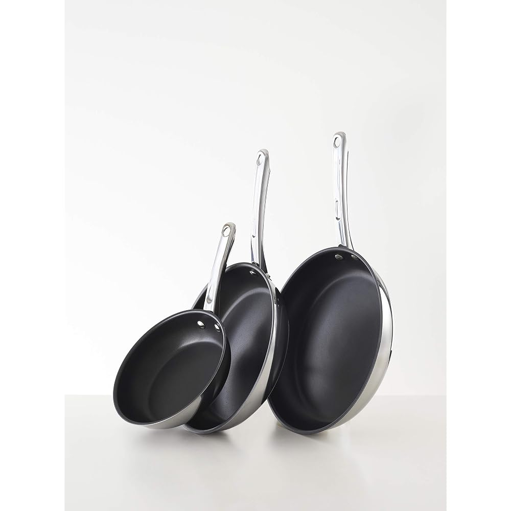 Meyer 20cm Stainless Steel Frying Pan, IH Compatible, Non-stick Coating, Three-layer Bottom, Maxim