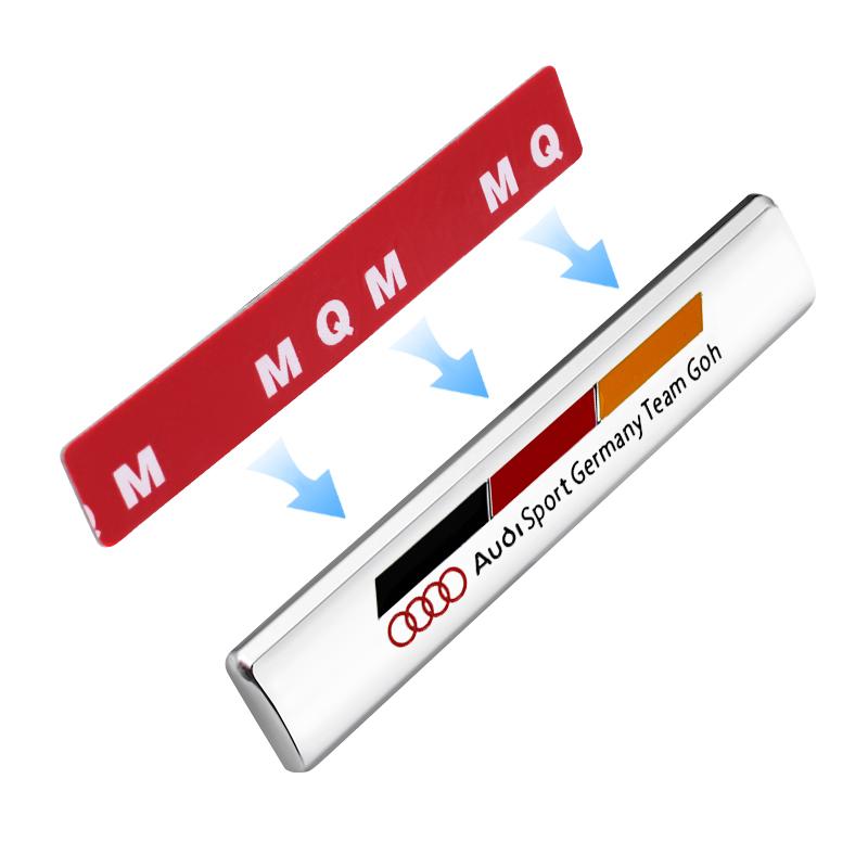 2026 Couvercle de valve de voiture chaud 3D Métal Carrosserie de voiture Emblème de queue Badge Autocollants Pour qaz1 A3 A4 B5 B6 A3 8P 8V 8L A5 A6 C6 A7 A8 Q2 Q3 TT Accessoire