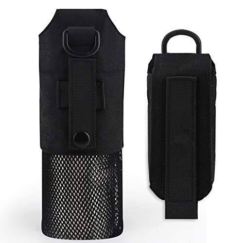 PHOENIX IKKI Tactical Water Bottle Pouch, Holds 750ml Water Bottles, Foldable, Portable, Molle Compatible, Mesh Finish, Water Bottle Holder, Available
