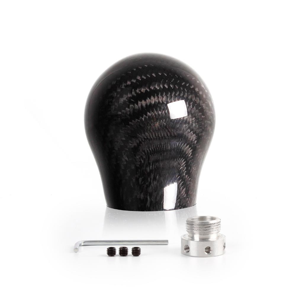 New Arrived Carbon Fiber Gear Shift Knob Manual Transmission Gear Stick Head Shifter Lever Handle With Limiter Adapter SFN135