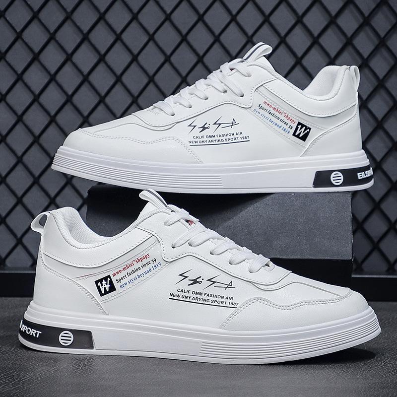 Spring new men's shoes little white shoes men's sports and leisure shoes versatile low-top lace-up board shoes men's trendy shoes