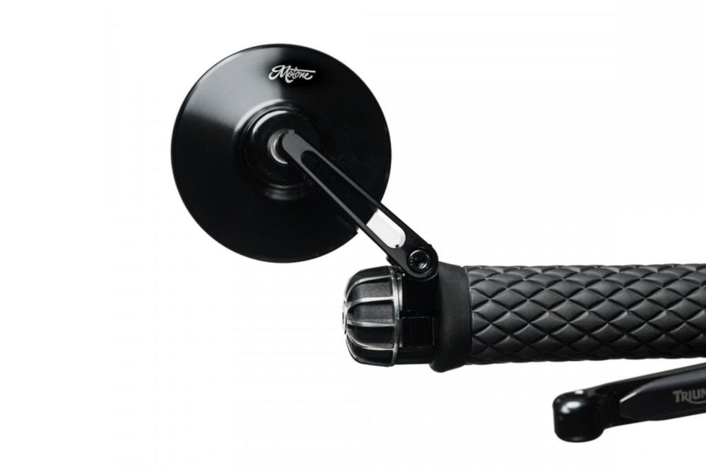 Motone TURISMO 80mm Lenkerendspiegel, 1 Stück T100/T120, SpeedTwin900, Scrambler900, MRR004
