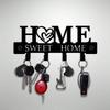 Metal Key Holder Wall Mount with Hooks for Home Entryway Bathroom Kitchen Storage