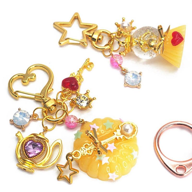 10 Stück Liebesherz Hohl Schlüsselanhänger Schlüsselring DIY Zubehör Karabinerverschluss