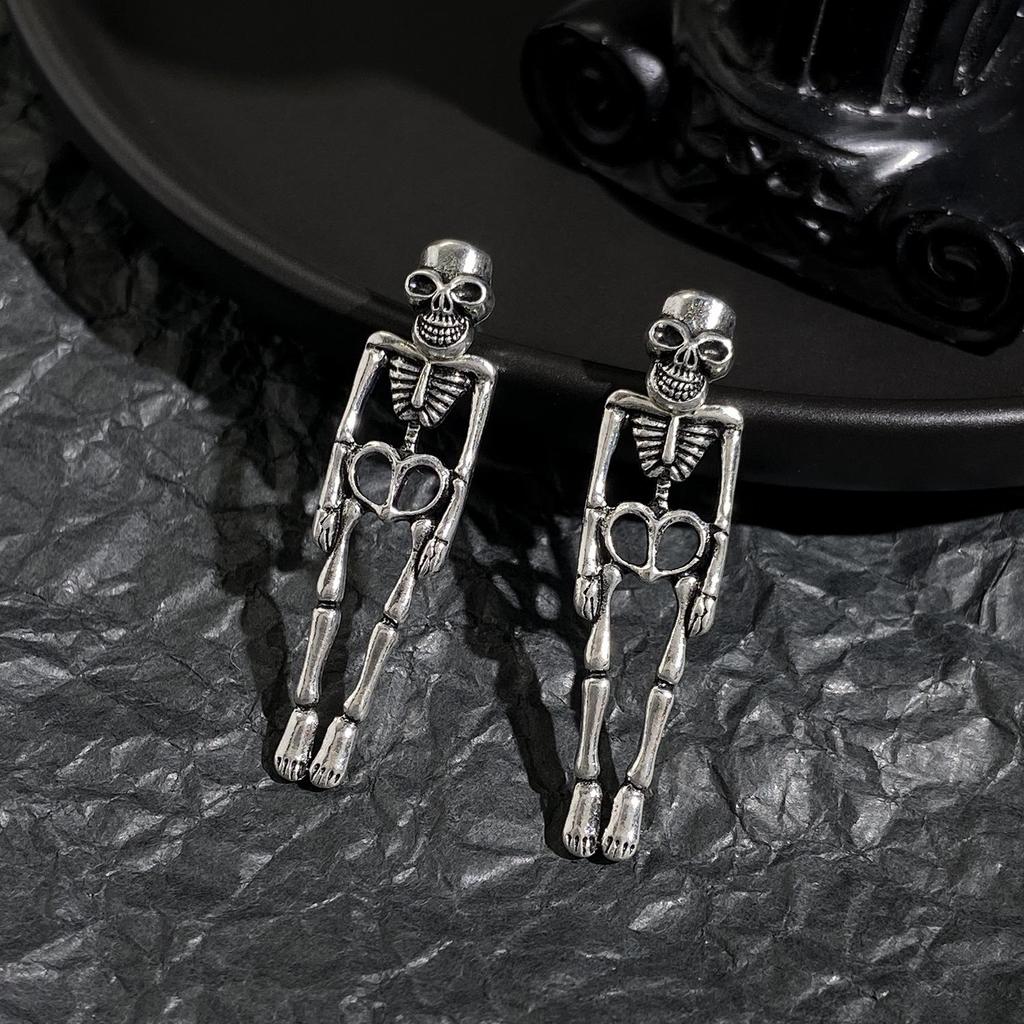 Detachable Skull Skeleton Earrings: Creative Halloween Ghost Design