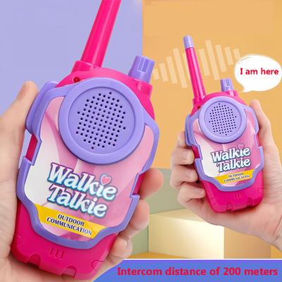 A Pair 200M Walkie Talkies Mini Portable Handheld Mobile Phone Toy For Kids Birthday Gifts Outdoor Interphone Girls Toys