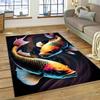 Naturalize Koi Carp  Yin Yang Fish Cartoon Carpet Rug for Home Living Room Bedroom Sofa Doormat Decor,Kids Area Rug Non-slip Mat