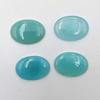 Natural Aqua Chalcedony Oval Cabochon Loose Gemstone Lot 4 Pcs 25*35 MM 148 CT For Jewelry Making