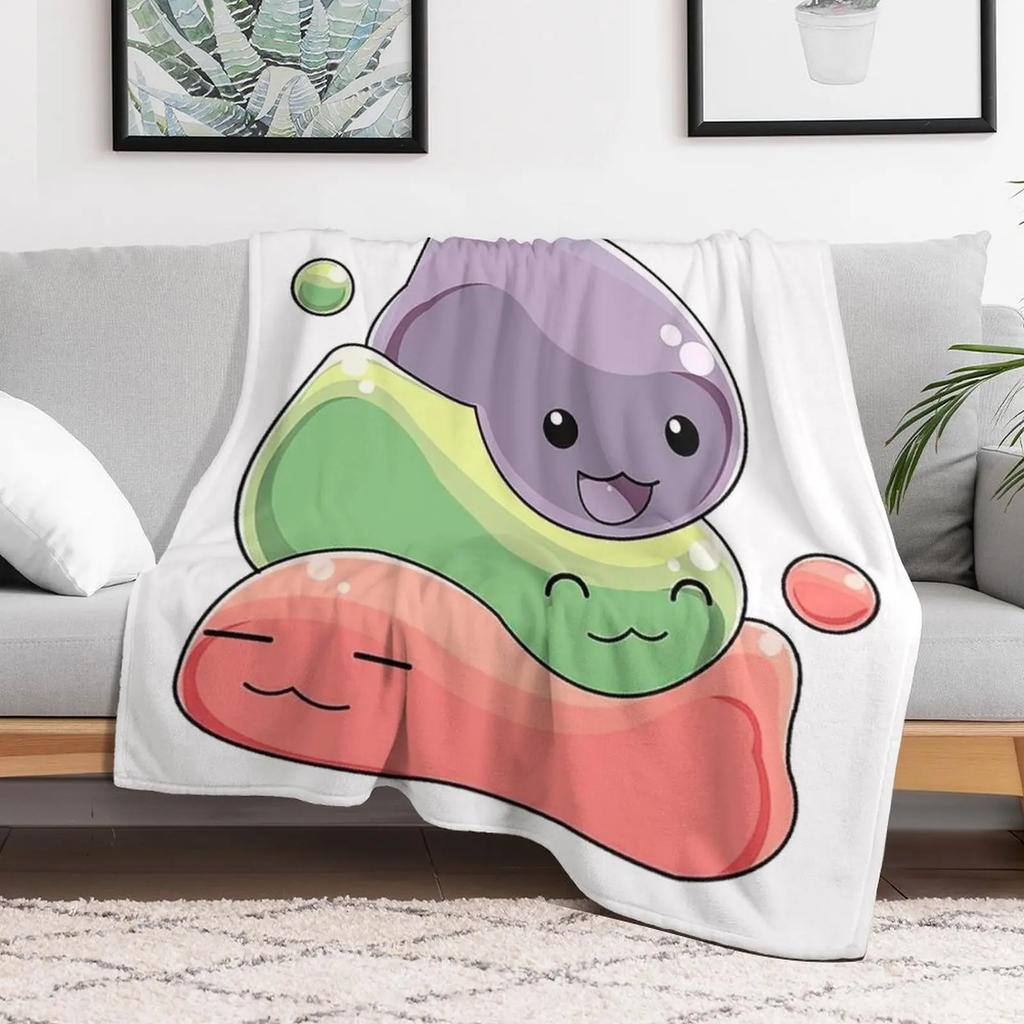Anime Characters Throw Blanket Warm Comfortable Blanket for Office Napping