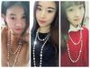Rose Gold Four-Leaf Clover Double-Layer Pearl Necklace