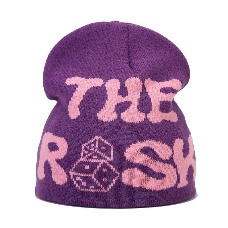 Y2K Fashion Trend Knitted Hat Men's Personality Hip Hop Jacquard Hat Women's Trend Street Ear Hat