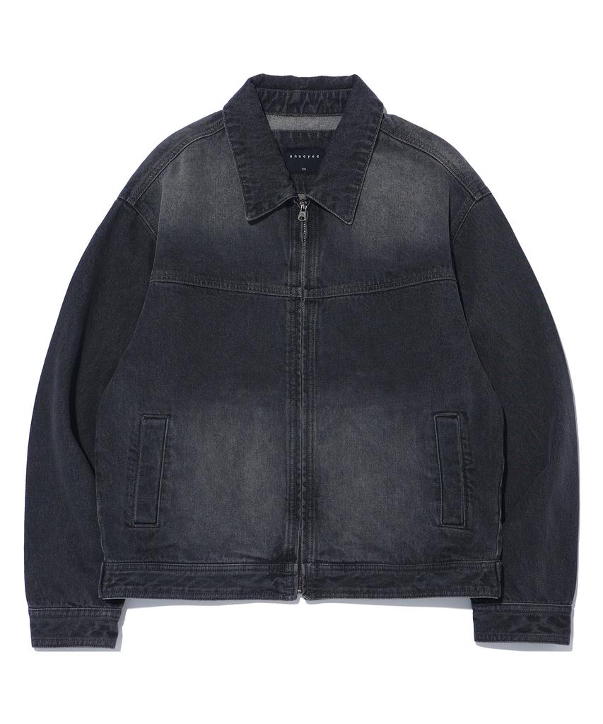 Annoyed Brushed Wash Denim Jacket Lq1Ju012_Grey