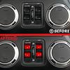 4PCS Upgraded Window Switch Button Cover Compatible with 2012-2017 Jeep Wrangler JK JKU (red)