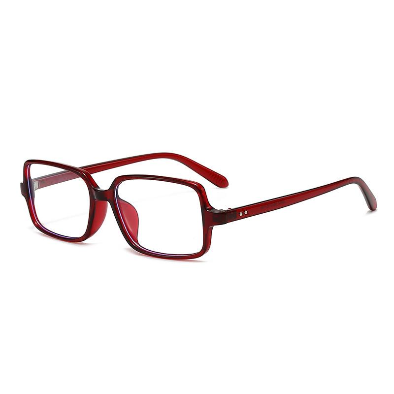 

Fashion Anti Blue Light Rectangular Reading Glasses Unsiex Optical Prescription Myopia Glasses Simple Red Small Frame Glasses Original Lenses