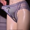 Light Luxury Satin Lace Open Crotch Seamless Jacquard Panties - Sexy, Comfortable, Breathable, Skin-Friendly, Plus Size Triangle Design.