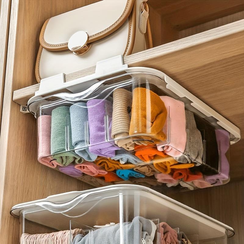 15 Grids Wall-Mounted Storage Organizer for Underwear, Socks & Accessories - with Clear Compartments for Easy Organization, Clothes Organizer Storage