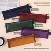Retro Color Mini Mesh Makeup Storage Bag: Compact Pouch for Brushes, Eyebrow Pencils, and Lipsticks