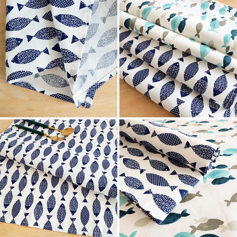 1Pc 40x60cm Mediterranean Style Cotton Table Napkin Kitchen Cleaning Cloth Tea Towel Home Decor