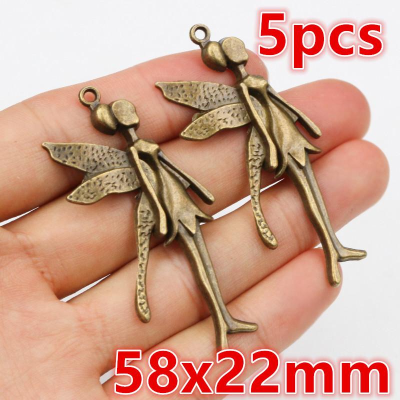 2-5pcs Cat Starfish Wing Elephant Bow Big Charms Pedant Alloy Metal DIY Jewelry Making Accessories For Keychains Necklace