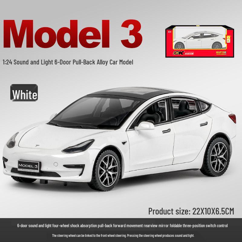 

Tesla Model 3 Children s Alloy Toy Car - Large Scale Collectible Model for Boys