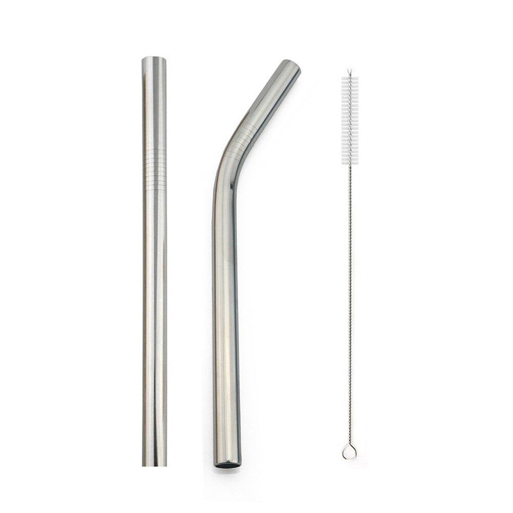 

Дорожный набор трубочек для питья. Многоразовые соломинки из нержавеющей стали. Очень широкая металлическая соломинка 12 мм с щеткой для чистки. Портативная сумка. серебряный