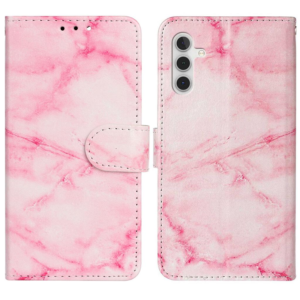 For Samsung Galaxy S25 FE Stand Case Marble Painted Folio Flip Leather Wallet Phone Cover