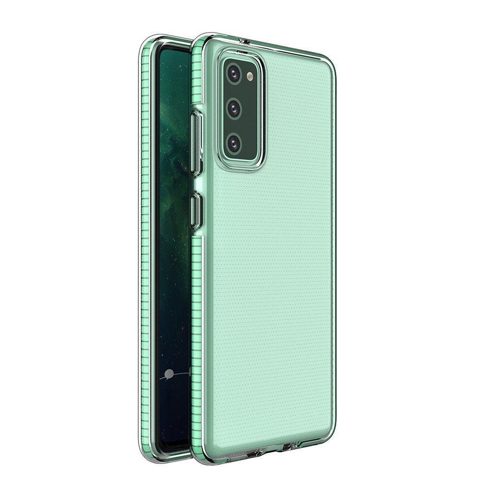 Mint Green Spring Gel Case with Colorful Frame for Samsung Galaxy A72 4G