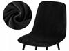 Scandinavian Chair Cover, Thick Black Velvet