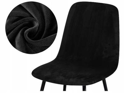 Scandinavian Chair Cover, Thick Black Velvet